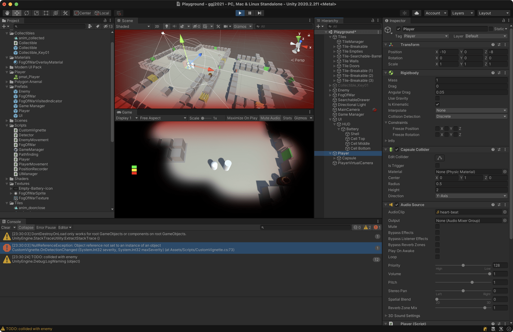 Global Game Jam 2021 Unity editor